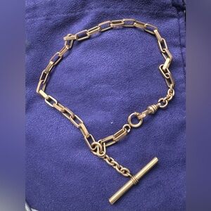 Gold filled Hallmarked Chain.Antique Gold Watch Chain